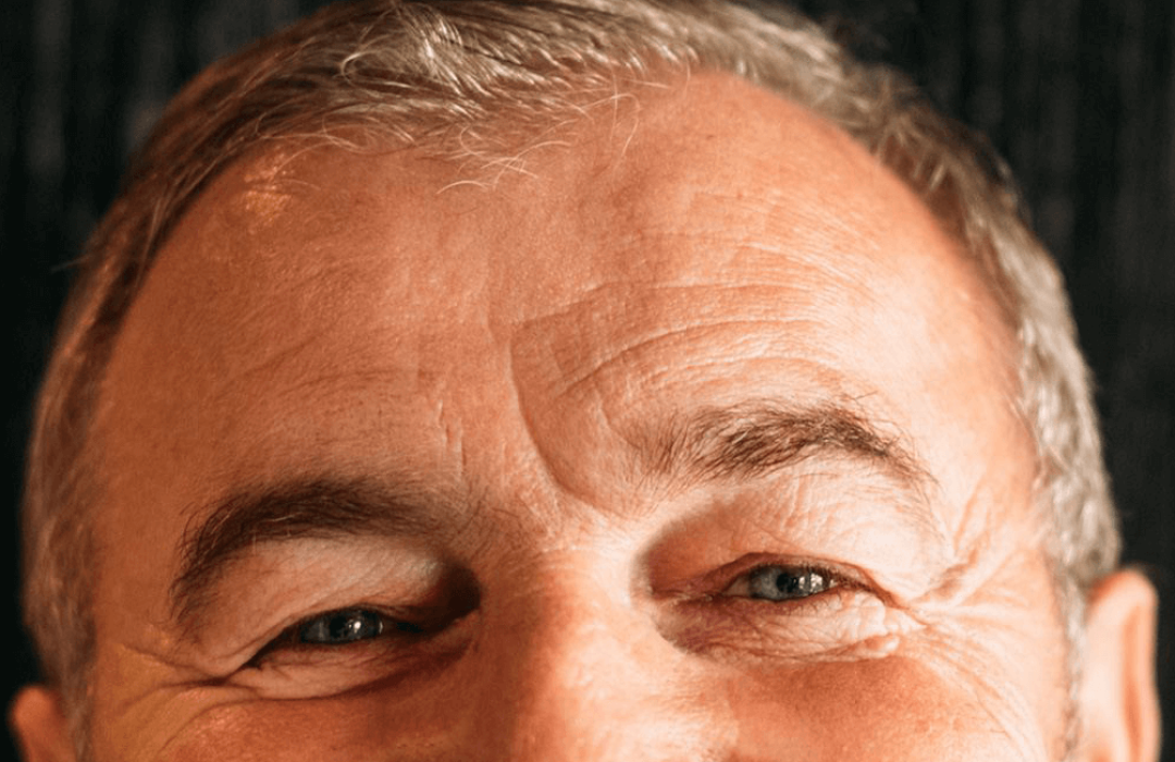 Sight Close up of a man's eyes